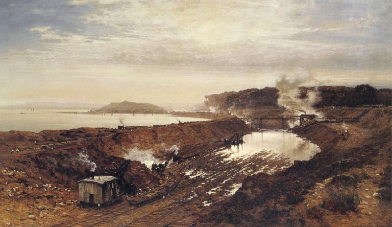 Benjamin Williams Leader The Excavation of the Manchester Ship Canal